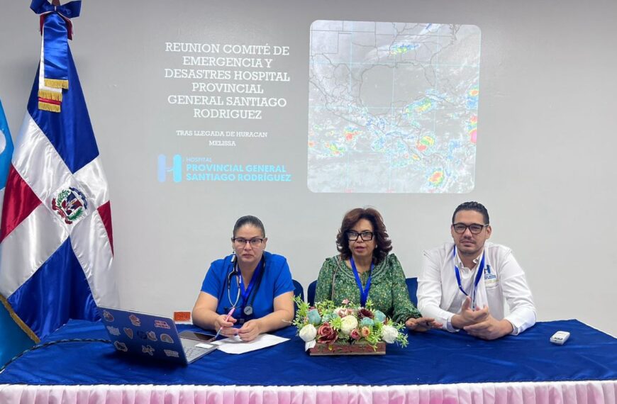 Hospital Provincial General Santiago Rodríguez activa Comité de Emergencia y Desastres ante el paso de la Tormenta Melissa